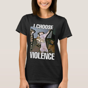 Ich wähle Gewalt Katzenweibchen T-Shirt