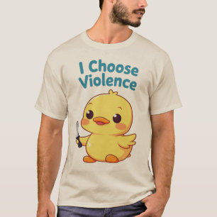 Ich wähle Gewalt - Lustiges Parodie-Digitaldesign T-Shirt