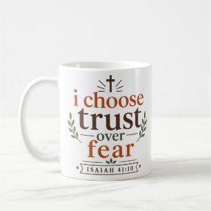Ich wähle Vertrauen statt Angst Inspirierender Bib Kaffeetasse