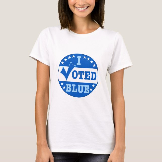 Ich wählte blaues demokratisches Party T-Shirt (Vorderseite)