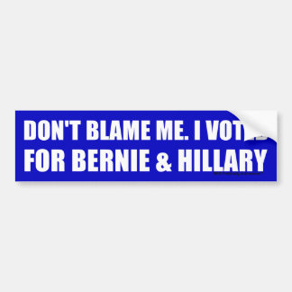Ich wählte für Bernie- u. Hillary-Autoaufkleber Autoaufkleber