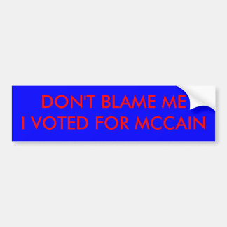ICH WÄHLTE FÜR MCCAIN AUTOAUFKLEBER