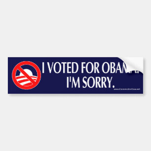 ICH WÄHLTE FÜR OBAMA. Ich bin TRAURIG Autoaufkleber