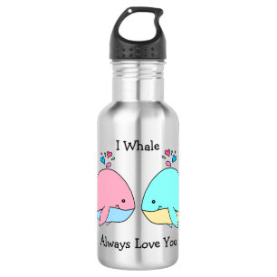Ich wale immer Liebe Sie Kawaii Edelstahlflasche