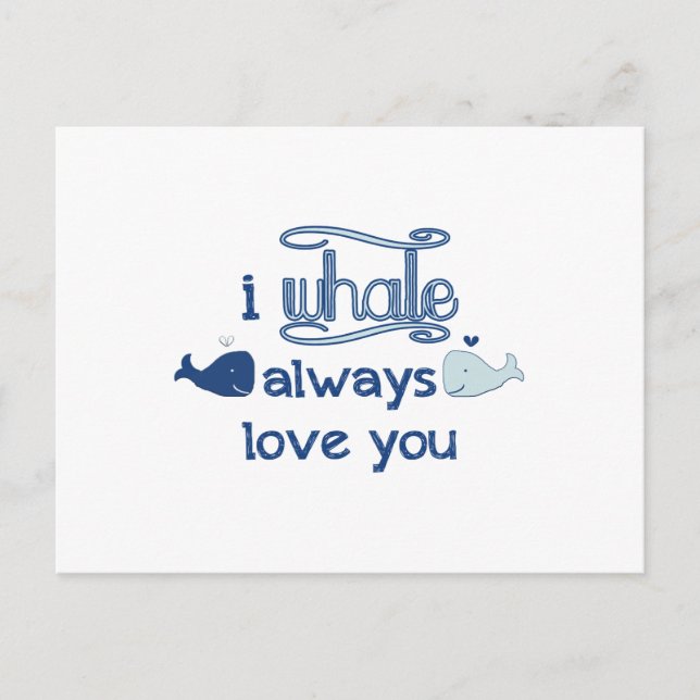 Ich wale immer Liebe Sie Postkarte (Vorderseite)