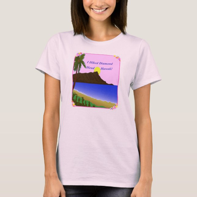 Ich wanderte Diamant-Kopf Hawaii T-Shirt (Vorderseite)