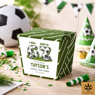 Ich war 6, jetzt bin ich 7 Fußball-Geburtstag – Al Geschenkschachtel