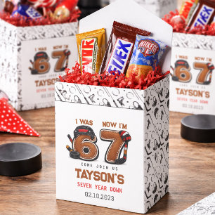 Ich war 6, jetzt bin ich 7 – Hockey 7. Geburtstags Geschenkschachtel