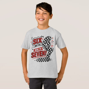 Ich war 6; jetzt bin ich 7. Lustiger 7. Renn-Gebur T-Shirt