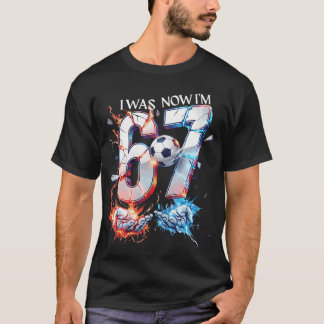 Ich war 6 jetzt bin ich 7 Lustiges Fußballtrikot 6 T-Shirt