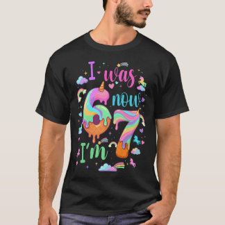Ich war 6 jetzt bin ich 7 Meme Einhorn Eiscremekeg T-Shirt