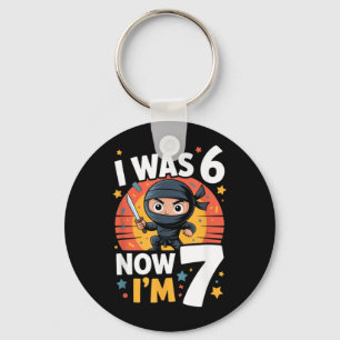 Ich war 6 jetzt bin ich 7 Ninja Siebter Geburtstag Schlüsselanhänger