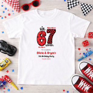 Ich war 6, jetzt bin ich 7 – Zwillinge zum 7. Gebu T-Shirt