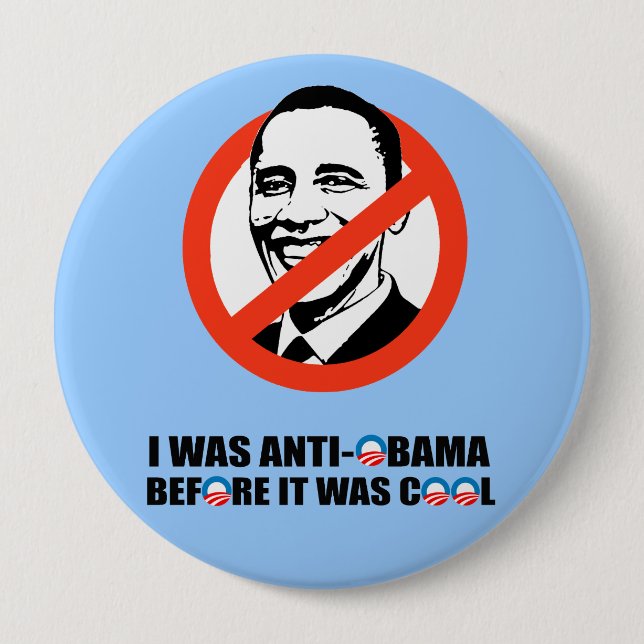 ICH WAR ANTI-OBAMA, BEVOR ES COOL WAR BUTTON (Vorderseite)