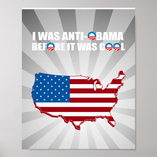 ICH WAR ANTI-OBAMA, BEVOR ES COOL WAR POSTER (Vorne)