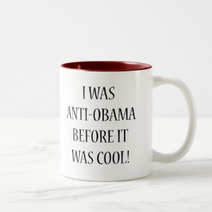 Ich war Anti-Obama Zweifarbige Tasse