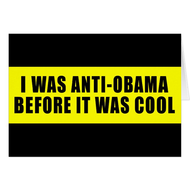 Ich war AntiObama, bevor es cool war (Vorderseite (Horizontal))