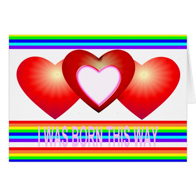 Ich war auf diese Weise - Karte geboren (Vorderseite (Horizontal))