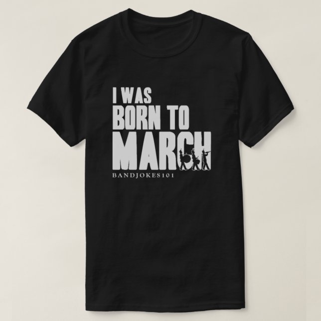 ICH WAR BIS MÄRZ GEBOREN T-Shirt (Design vorne)