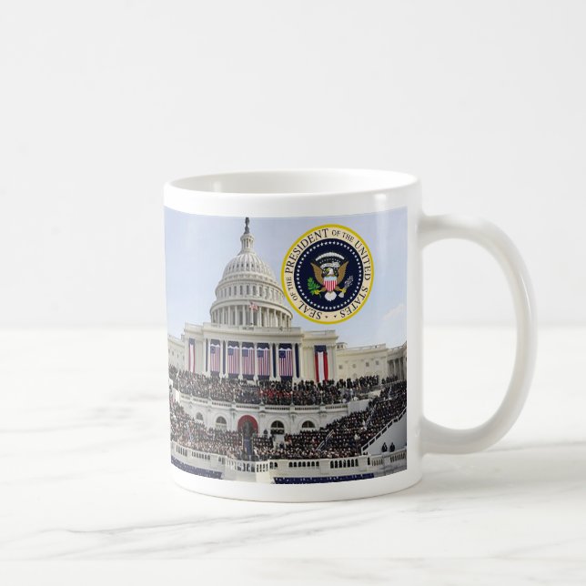 ICH WAR DA, WO Präsident Obama EINTRAGUNGSTAG Kaffeetasse (Rechts)