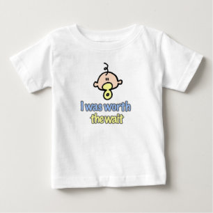 Ich war das Warten wert (Junge) Baby T-shirt