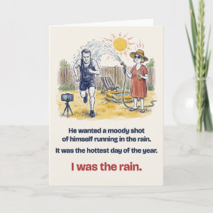 Ich war die lustige Regenläufer-Karte für ihn Karte