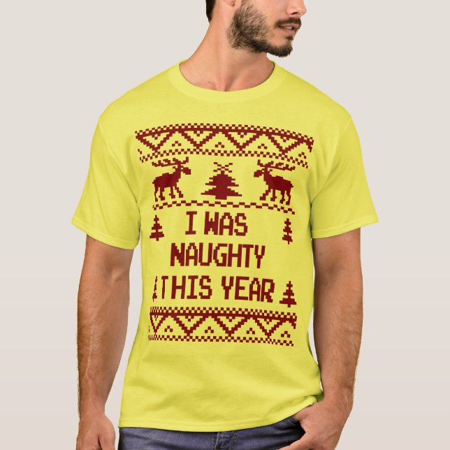 Ich war diese Jahr-hässliche Weihnachtsstrickjacke T-Shirt (Vorderseite)
