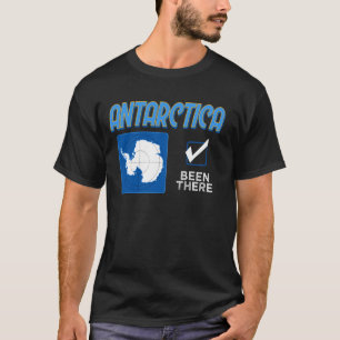 Ich war dort Karte Flagge von Antarktika Südpol T-Shirt