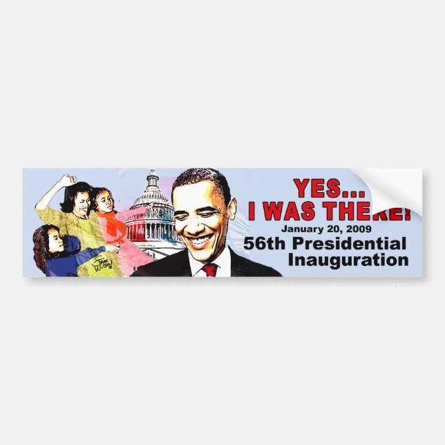 ICH WAR DORT Obama-Einweihung Autoaufkleber (Vorne)