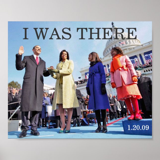 ICH WAR DORT: Präsident Obama feierliche Amtseinfü Poster (Vorne)