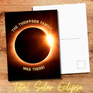 Ich war dort Total Solar Eclipse 8. April 2024 Postkarte