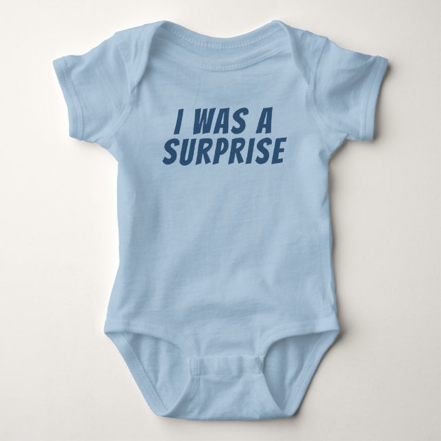 Ich war ein überraschender Zwillinge-Spaß Baby Strampler (Vorderseite)