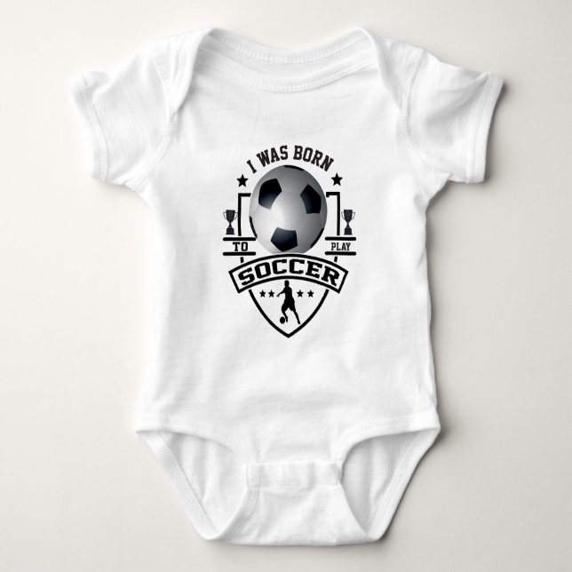 Ich war Geboren, Fußball zu spielen Baby Strampler (Vorderseite)