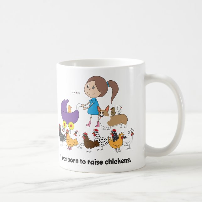Ich war geboren, Huhn-Tasse anzuheben Kaffeetasse (Rechts)