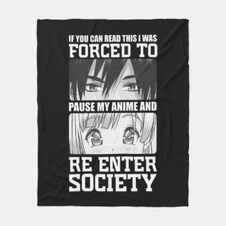 Ich war gezwungen, mein Anime zu unterbrechen und  Fleecedecke