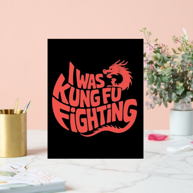 Ich war Kung-Fu-Kämpfer Acrylschild (Hochzeit)