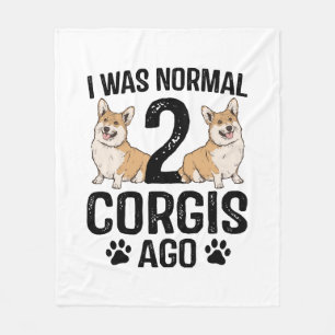 Ich war normal vor 2 Corgis Hund Fleecedecke