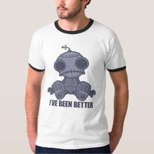 Ich war schon besser trauriger Robot-Cartoon T-Shirt