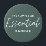 Ich war schon immer essenziell moderne lustige Typ Button<br><div class="desc">Ich war schon immer essenziell modernes, lustiges Typografie-Design. Bleibe Zuhause rette Leben, soziale Distanzierung oder essenzielle Schlüsselarbeiter. Modernes Grafikdesign. Mit diesem farbenfrohen Geschenk können Sie Ihre Botschaft in einer fröhlichen, lustigen und positiven Art und Weise vermitteln. Ideal für Krankenschwestern, Ärzte, Apotheker, Ladenarbeiter oder andere Schlüsselarbeiter in Ihrem Leben, die ein...</div>