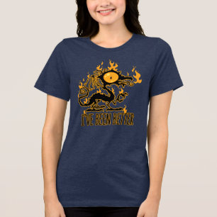 Ich war schon mal besser mit knusprigem Drachen ve Tri-Blend Shirt