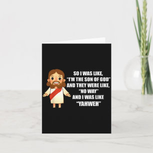 Ich war wie Jahwe - Lustiger Jesus Christus Pun Sp Karte
