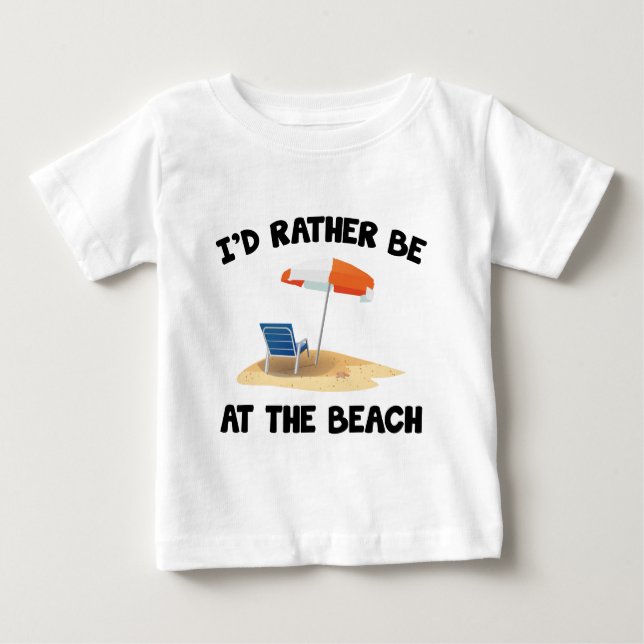 Ich wäre eher am Strand Baby T-shirt (Vorderseite)