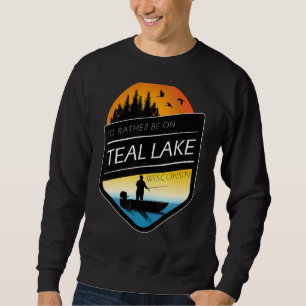 Ich wäre eher auf dem Aquamarinen Wisconsin-See-An Sweatshirt
