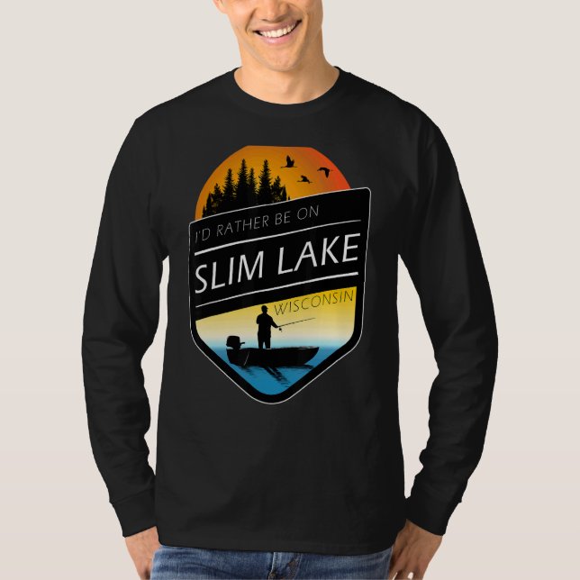 Ich wäre eher auf dem flachen Wisconsin-See T-Shirt (Vorderseite)
