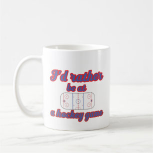 Ich wäre eher bei einem Hockeyspiel Kaffeetasse