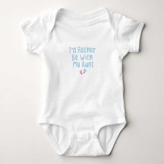 Ich wäre eher bei meiner Tante, Baby Outfit Tante  Baby Strampler (Vorderseite)