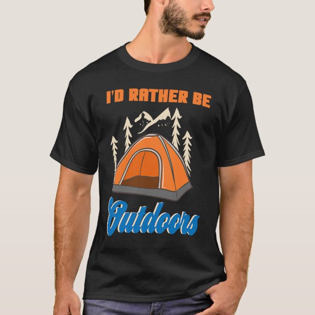 Ich wäre eher draußen. T-Shirt (Vorderseite)