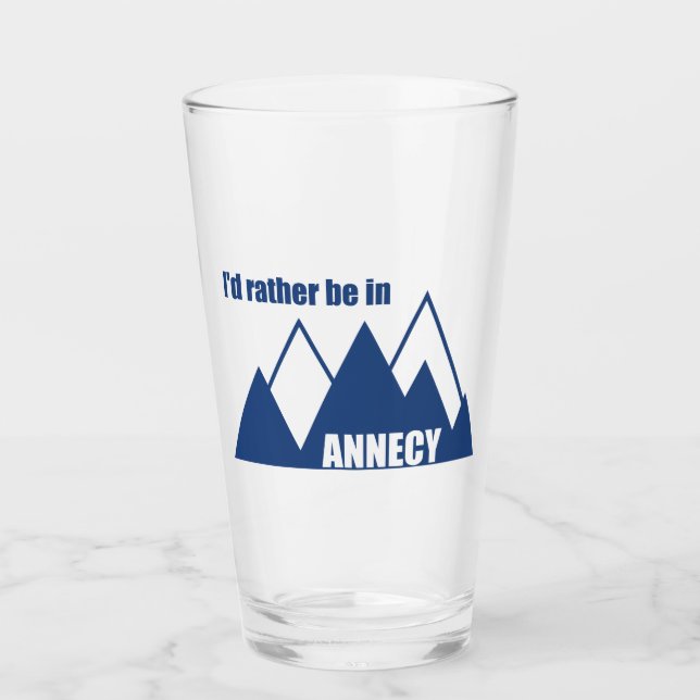 Ich wäre eher im Annecy-Frankreich-Berg Glas (Vorderseite)