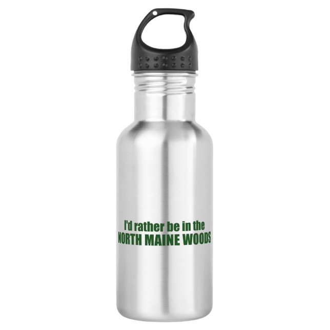 Ich wäre eher im Wald des Nordens. Edelstahlflasche (Vorderseite)