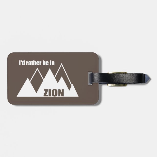 Ich wäre eher im Zion-Nationalpark Utah-Berg Gepäckanhänger (Rückseite horizontal)